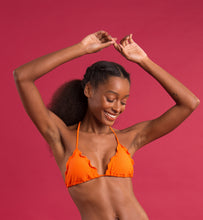 Load image into Gallery viewer, Image 11: Rio De Sol Top Top Dots-Orange Frufru