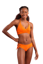 Load image into Gallery viewer, Model Front: Rio De Sol Bottom Bottom Dots-Orange Madrid