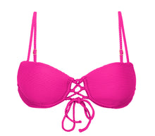 Load image into Gallery viewer, Product Front: Rio De Sol Top Top Cotele-Amaranto Balconet-Pushup