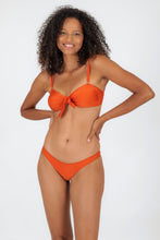 Load image into Gallery viewer, Model Front: Rio De Sol Top Top Paprica Bandeau-No