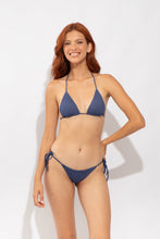Load image into Gallery viewer, Model Front: Rio De Sol Bottom Bottom Carmel-Blue Lacinho