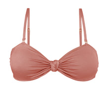 Load image into Gallery viewer, Product Front: Rio De Sol Top Top Shimmer-Copper Bandeau-Joy