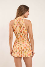 Load image into Gallery viewer, Model Back: Rio De Sol Mini Dress Mosaico Low Cut Dress