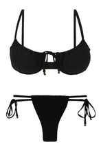 Load image into Gallery viewer, Product Front: Rio De Sol Set Set Dots-Black Balconet-Tie Pipa
