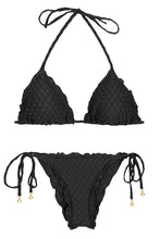 Load image into Gallery viewer, Product Front: Rio De Sol Set Kiwanda Preto Frufru
