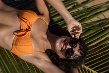 Load image into Gallery viewer, Image 07: Rio De Sol Top Top Dots-Mango Balconet-Tie
