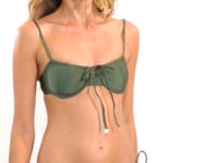 Load and play video in Gallery viewer, Video: Rio De Sol Top Top Shimmer-Croco Balconet-Tie
