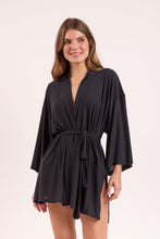 Load image into Gallery viewer, Gallery: Rio De Sol Beach Dresses Black Kimono
