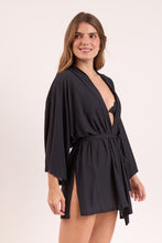 Load image into Gallery viewer, Image 03: Rio De Sol Beach Dresses Black Kimono
