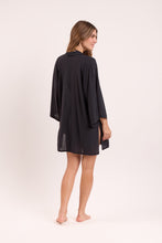Load image into Gallery viewer, Model Back: Rio De Sol Beach Dresses Black Kimono
