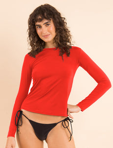 Image 07: Rio De Sol Top Rouge Rash-Guard