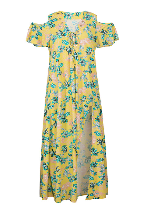 Product Front: Rio De Sol Beach Dresses Saida Long Florescer