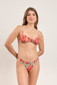 Model Front: Rio De Sol Set Set Sea-Bloom Bandeau-Joy Nice