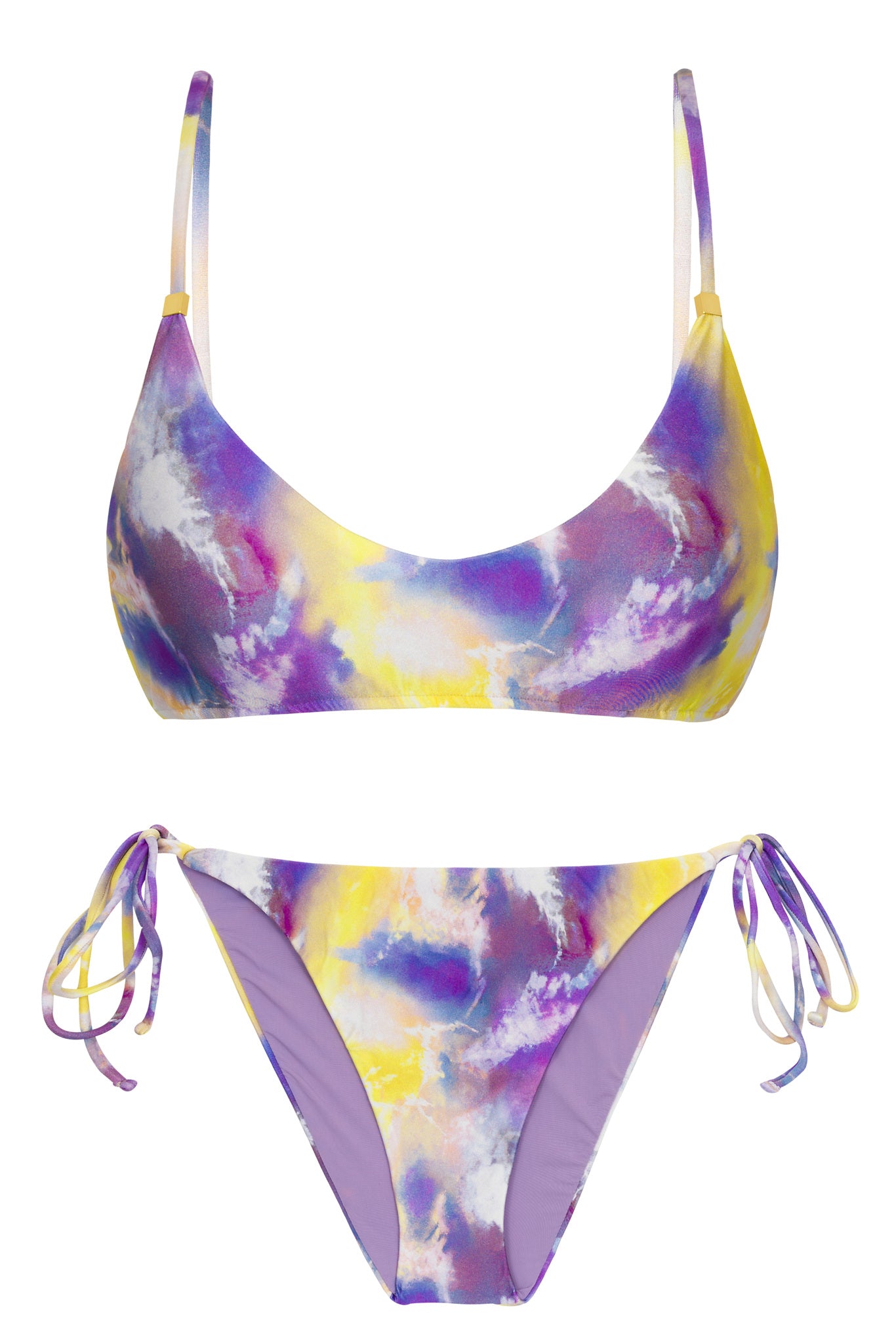 Product Front: Rio De Sol Set Set Tiedye-Purple Bralette Ibiza-Comfy