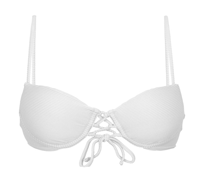 Product Front: Rio De Sol Top Top Cotele-Branco Balconet-Pushup