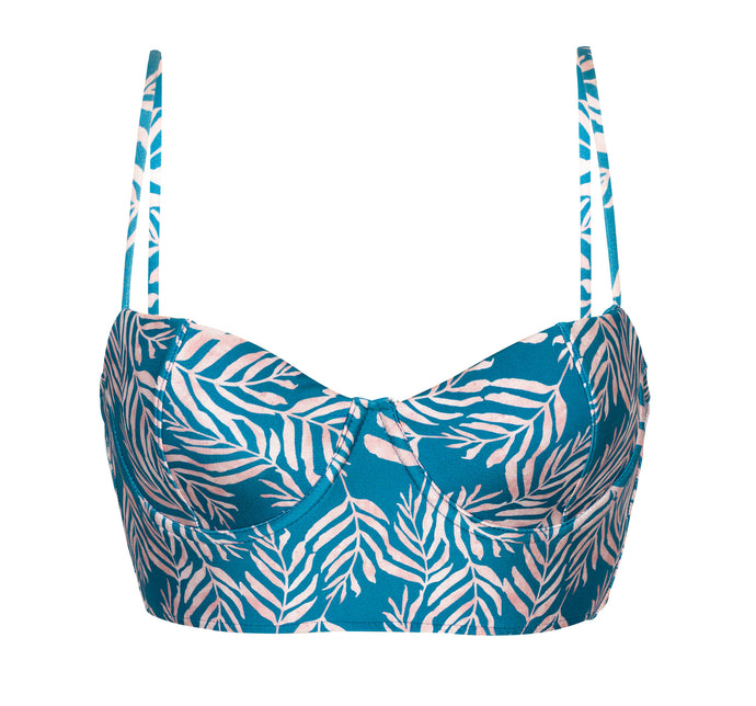 Product Front: Rio De Sol Top Top Palms-Blue Balconet-Anna