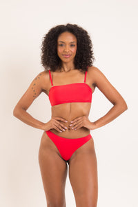 Image 08: Rio De Sol Top Top Rouge Bandeau-Reto