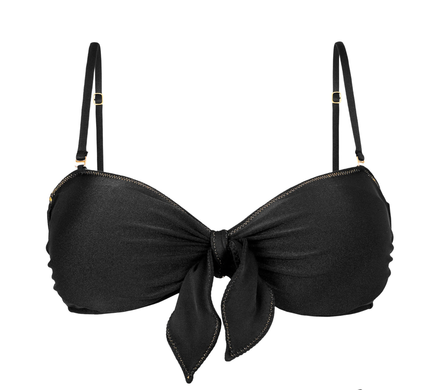 Product Front: Rio De Sol Top Top Shimmer-Black Bandeau-No