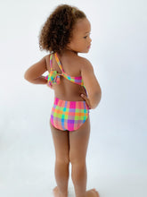 Load image into Gallery viewer, Model Back: Rio De Sol Girl&#39;s One-Piece Tulip-Garden Santorini-Kids
