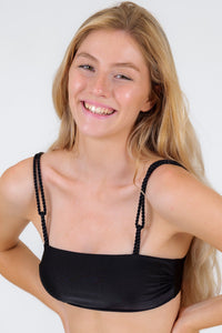 Top Shimmer-Black Bandeau-Reto